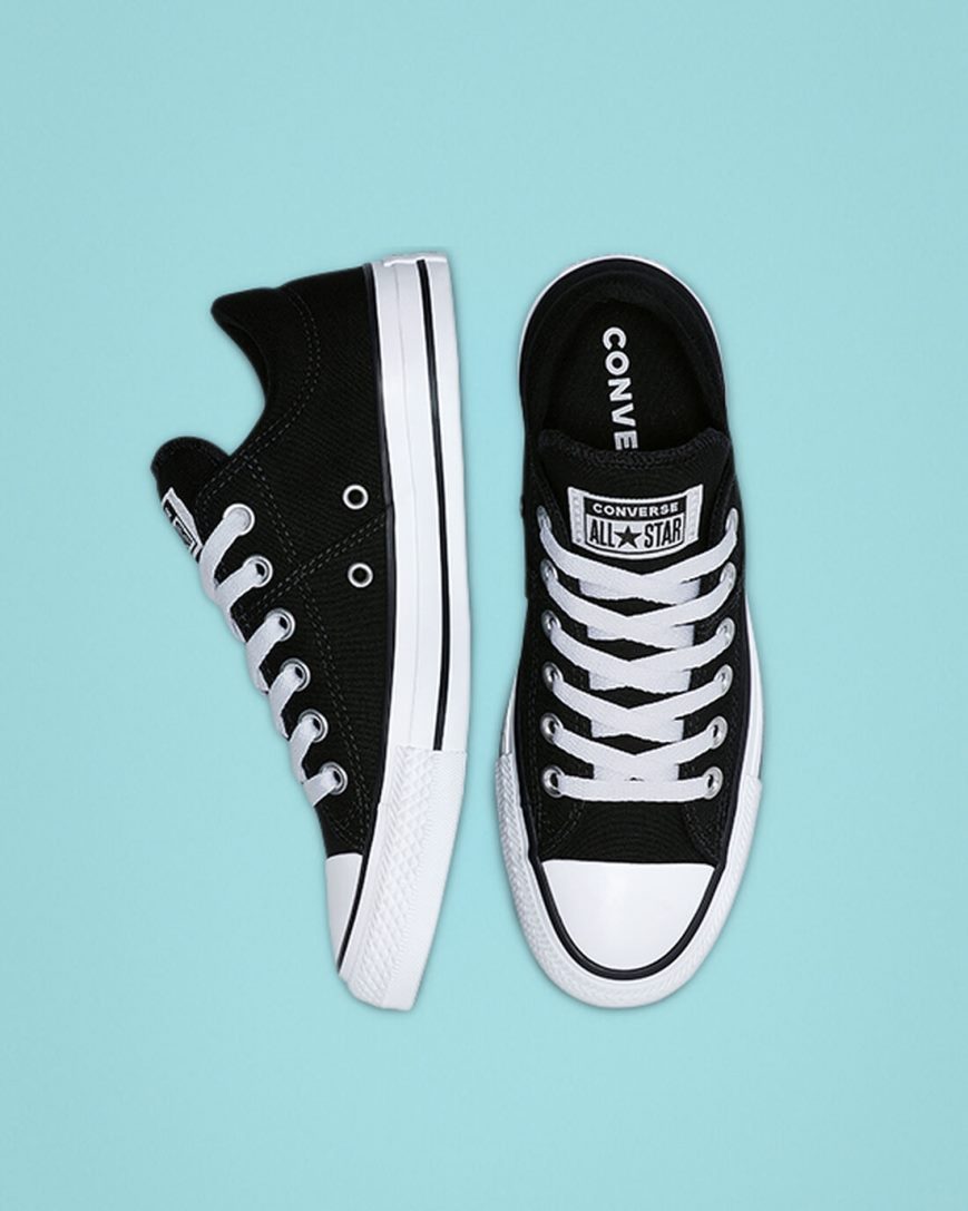 Zapatillas Bajas Converse Chuck Taylor All Star Madison Mujer Negras Blancas Negras | PE 0W4E78